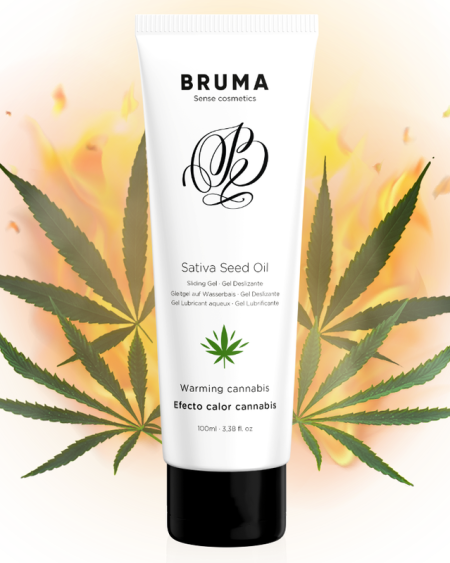 BRUMA - HUILE DE GRAINES DE SATIVA GEL GLISSANT RÉCHAUFFANT SAVEUR DE CANNABIS 100 ML