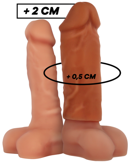 VIRILXL - EXTENSION DE PÉNIS MARRON EN SILICONE LIQUIDE V3