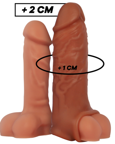 VIRILXL - EXTENSION DE PÉNIS MARRON EN SILICONE LIQUIDE V9