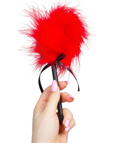 SECRETPLAY - DUSTER DE MARABOU ROUGE