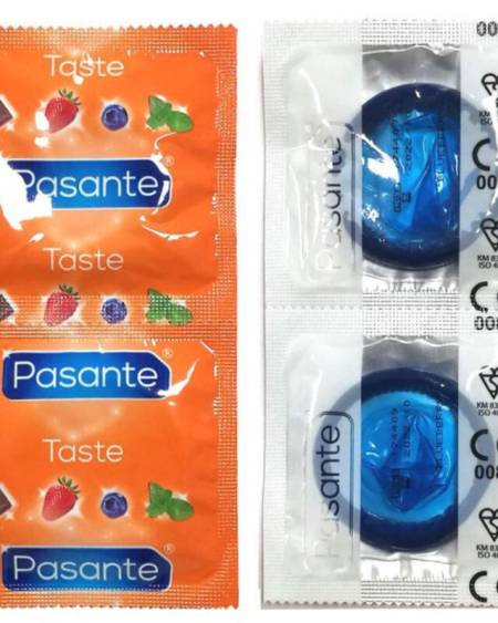 PASANTE - PRÉSERVATIFS SAVEUR BLEUET SAC 144 UNITÉS