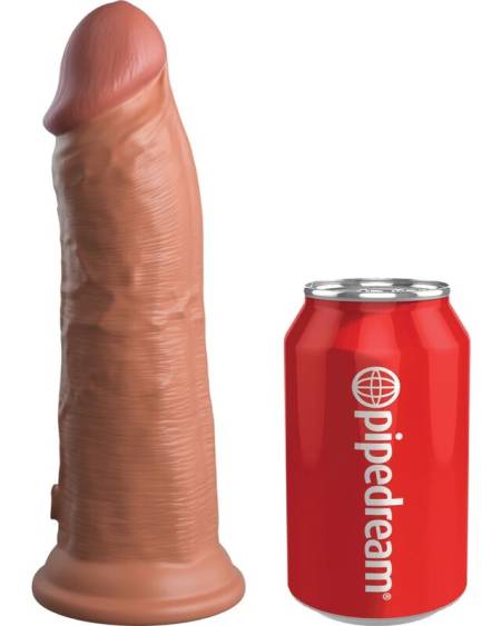 KING COCK - ELITE GODE RÉALISTE VIBRANT  SILICONE 20.3 CM CARAMEL
