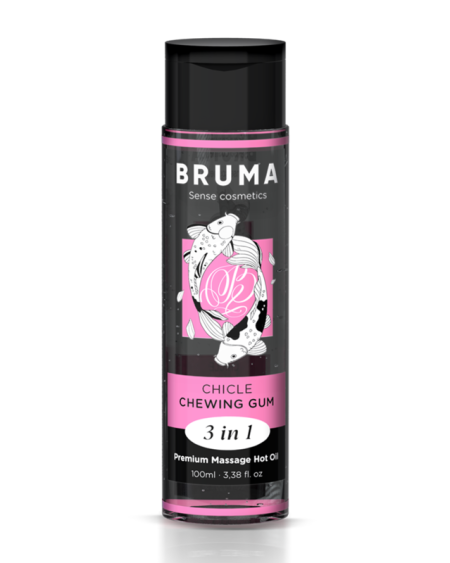 BRUMA - HUILE DE MASSAGE PREMIUM EFFET CHALEUR SAVEUR GOMME 3 EN 1 - 100 ML