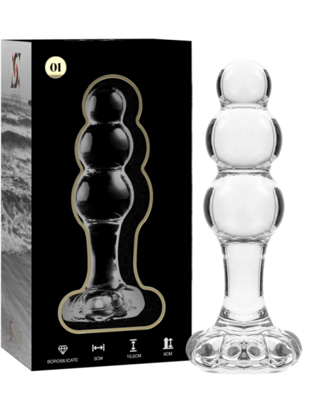 NEBULA SERIES BY IBIZA - MODELO 1 PLUG CRISTAL TRANSPARENTE 10.5 CM -O- 3 CM