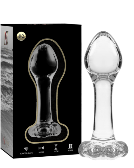 NEBULA SERIES BY IBIZA - MODELO 2 PLUG CRISTAL TRANSPARENTE 11 CM -O- 3.5 CM