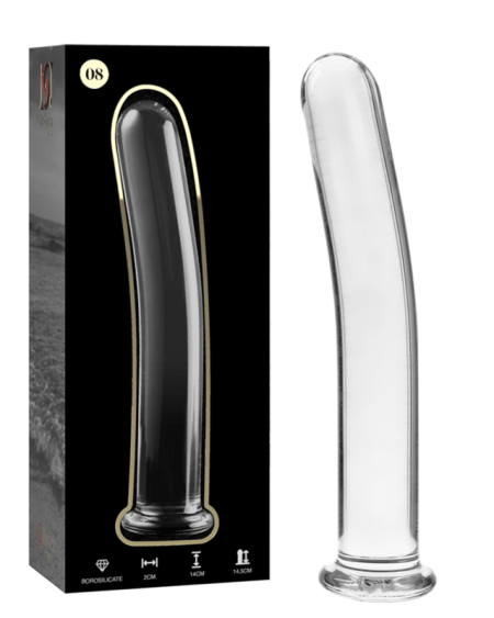 NEBULA SERIES BY IBIZA - MODELO 8 DILDO CRISTAL TRANSPARENTE 14.5 CM -O- 2 CM