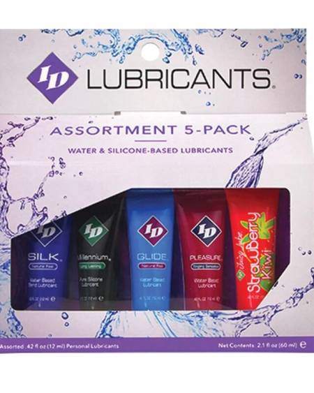 ID JUICY LUBE - ASSORTIMENT DE 5 TUBES DE LUBRIFIANT 12 ML