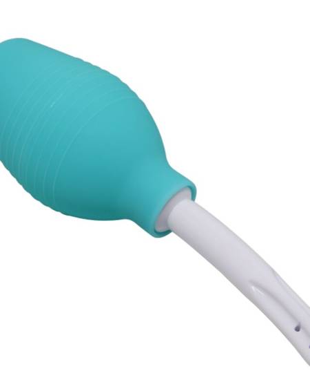 MR PLAY - DOUCHE EN CAOUTCHOUC BLEU POIRE ANAL