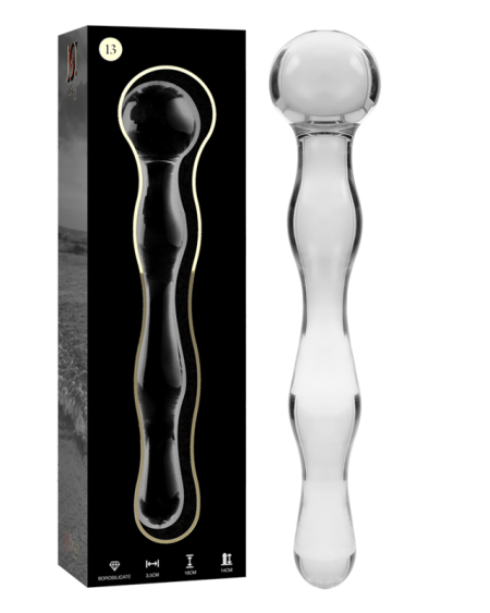 NEBULA SERIES BY IBIZA - MODELO 13 DILDO CRISTAL TRANSPARENTE 18 CM -O- 3.5 CM