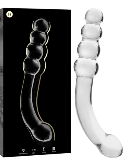 NEBULA SERIES BY IBIZA - MODELO 14 DILDO CRISTAL TRANSPARENTE 18.5 CM -O- 3 CM