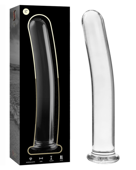 NEBULA SERIES BY IBIZA - MODELO 17 DILDO CRISTAL TRANSPARENTE 18.5 CM -O- 3 CM