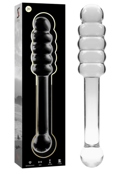 NEBULA SERIES BY IBIZA - MODELO 20 DILDO CRISTAL TRANSPARENTE 20.5 CM -O- 3 CM