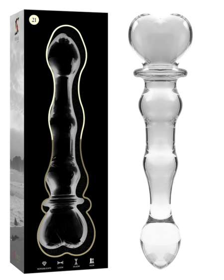 NEBULA SERIES BY IBIZA - MODELO 21 DILDO CRISTAL TRANSPARENTE 20.5 CM -O- 3.5 CM