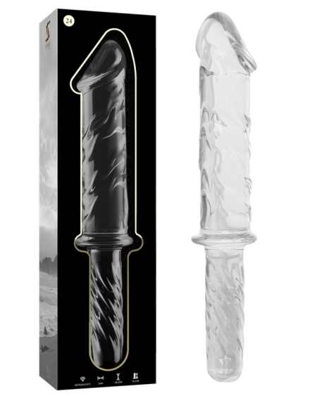 NEBULA SERIES BY IBIZA - MODELO 24 DILDO CRISTAL TRANSPARENTE 28.5 CM -O- 5 CM
