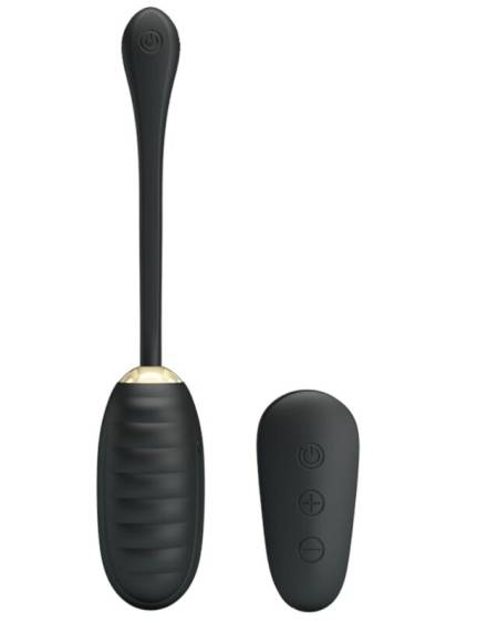 PRETTY LOVE - DOREEN OEUF VIBRANT RECHARGEABLE DE LUXE NOIR TÉLÉCOMMANDE