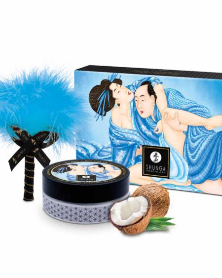 SHUNGA - KIT DE POUDRE DE MASSAGE COMESTIBLE À LA NOIX DE COCO