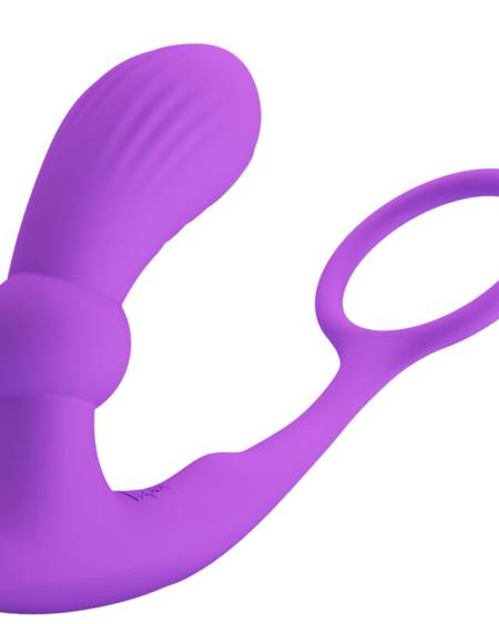 PRETTY LOVE - BAGUE WARREN ET VIBRATEUR ANAL VIOLET