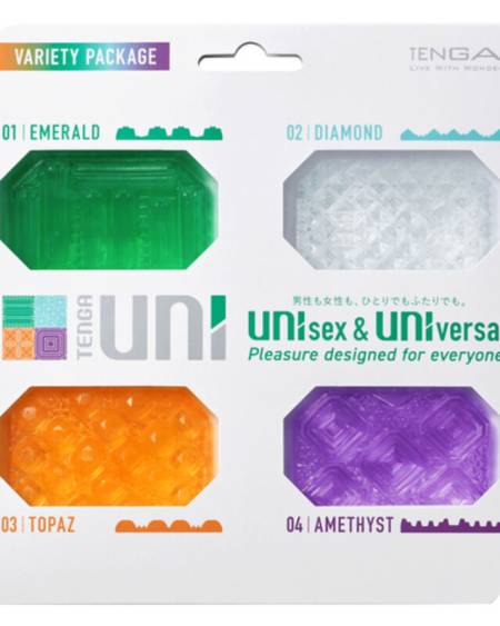 TENGA - PACK DE DÉS  DÉS POUR MASTURBATEUR UNI VARIETY 4 UNITÉS
