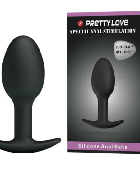 PRETTY LOVE - PLUG ANAL EN SILICONE 6.5 CM NOIR