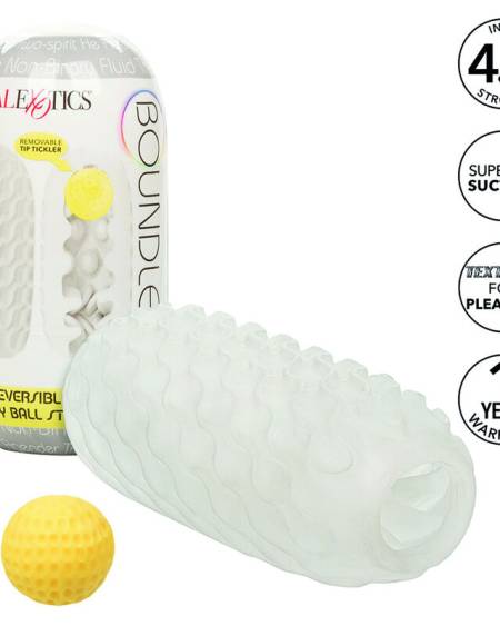 CALEXOTICS - BOUNDLESS SQUISHY RÉVERSIBLE BALL STROKE GRIS