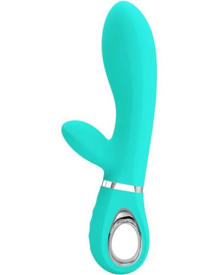 PRETTY LOVE - VIBRATEUR MULTIFONCTION G-SPOT THOMAS VERT AQUA