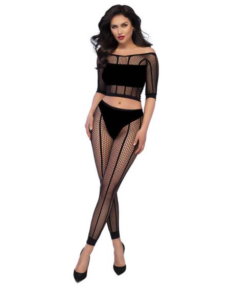CHILIROSE - CR 4647 TOP  LEGGINS NOIR S/M