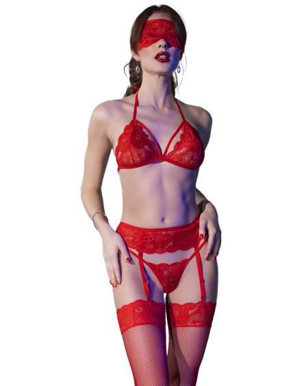CHILIROSE - CR 4467 SET CUATRO PIEZAS ROJO S/M