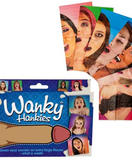 SPENCER  FLEETWOOD - WANKY HANKIES 7 MOUCHOIRS EXTRA LARGES POUR FEMMES