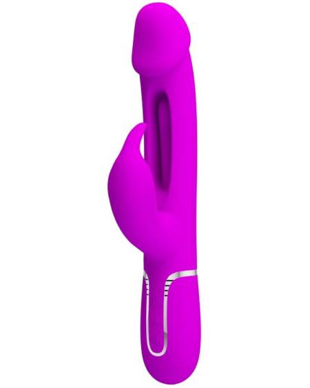 PRETTY LOVE - VIBRATEUR DEJON RABBIT 3 EN 1 MULTIFONCTION  FUCSIA