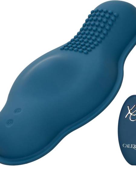 CALEXOTICS - RIDER MASSAGER DOUBLE MOTEUR TÉLÉCOMMANDE BLEU