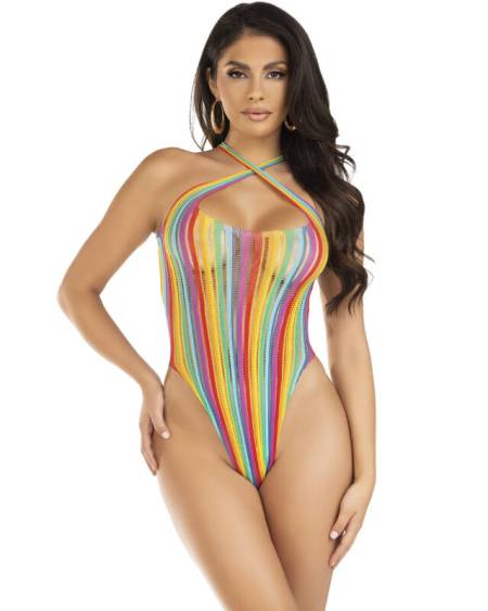 LEG AVENUE - BODY CROISÉ MULTICOLORE