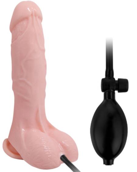 BAILE - GODE RÉALISTE GONFLABLE AVEC VENTOUSE 15 CM