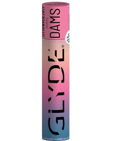 SHEER GLYDE - DAMS LAMINAS LATEX SEXE ORAL FRAISE