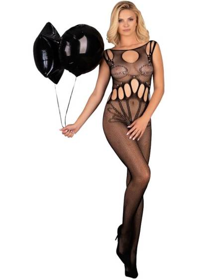 LIVCO CORSETTI FASHION - AMAHIL BODYSTOCKING SANS CROTCHLESS NOIR TAILLE UNIQUE