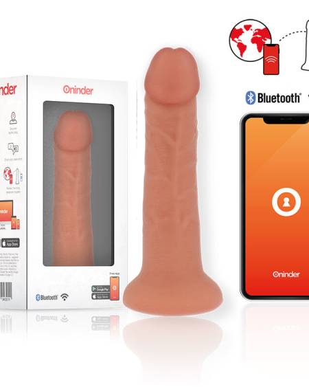 ONINDER - GRAND GODE VIBRATEUR BOGOTÁ 9 VITESSES NATUREL 22 CM -O- 4,5 CM - APPLICATION GRATUITE