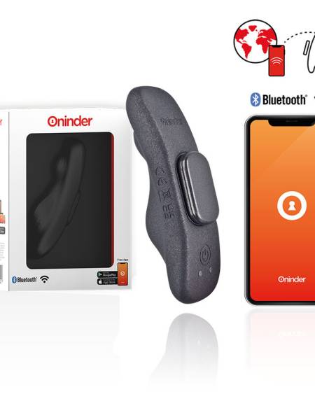 ONINDER - VIBRATEUR RECHARGEABLE MANILA PANTY 9 VITESSES 9,6 CM X 2,6 CM - APPLICATION GRATUITE