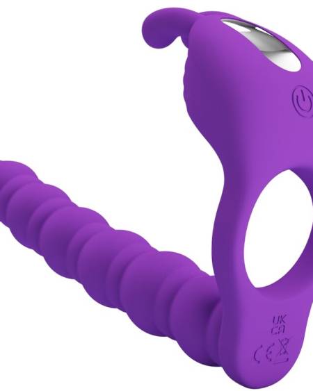 PRETTY LOVE - BLACKNEY ANNEAUX PÉNIS AVEC PLUG VIBRATEUR