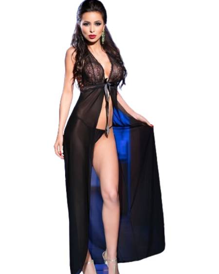CHILIROSE - CR 3275 BABYDOLL LARGO  TANGA ROJO S/M