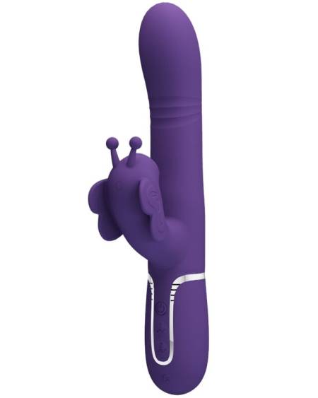PRETTY LOVE - VIBRATEUR MULTIFONCTION LAPIN 4 EN 1 PAPILLON VIOLET