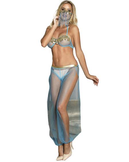 SUBBLIME - SET DE LENCERIA INDIA STYLE AZUL S/M