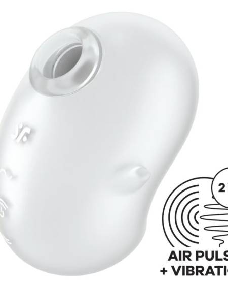 SATISFYER - CUTIE GHOST VIBRATEUR  POSER BLANC
