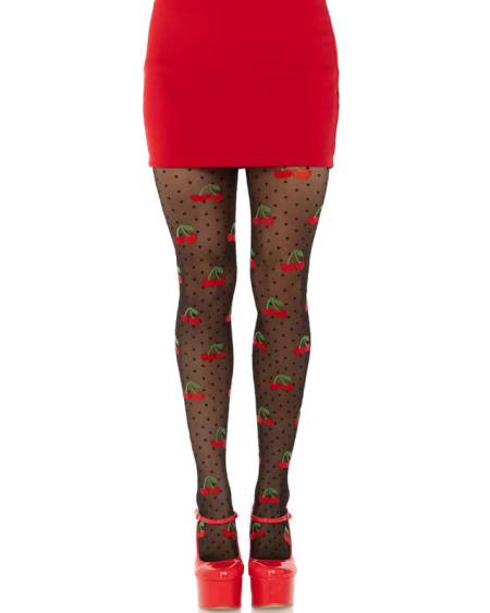 LEG AVENUE - BAS TAUPES CERISE NOIRE