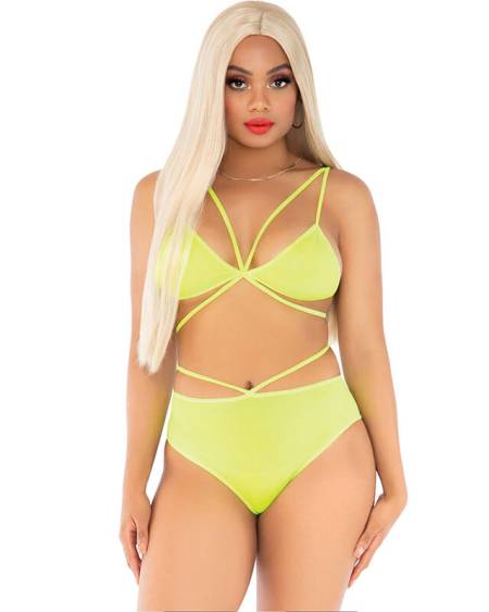 LEG AVENUE - TOP  BRAGAS CON TIRANTES AMARILLO