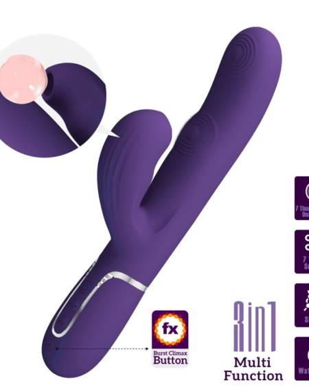 PRETTY LOVE - PERLITA VIBRATEUR G-SPOT 3 EN 1 MULTIFONCTION VIOLET