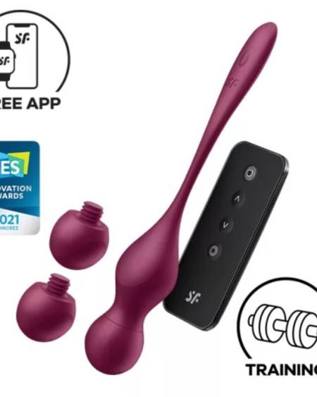 SATISFYER - LOVE BIRDS VARY BALLES VIBRANTES APPLICATION GRATUITE VIN ROUGE