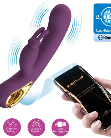 PRETTY LOVE - LIAM VIBRATEUR LAPIN ET STIMULATEUR DE POINT G VIOLET