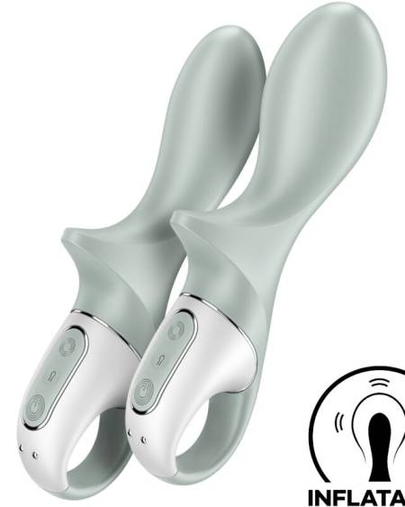 SATISFYER - AIR PUMP BOOTY 3 VIBRATEUR ANAL GONFLABLE GRIS VERT