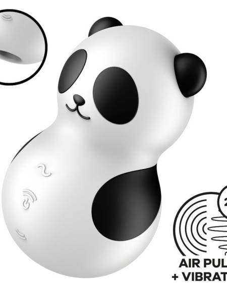 SATISFYER - POCKET PANDA STIMULATEUR  VIBRATEUR NOIR ET BLANC