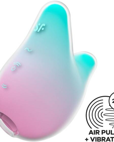 SATISFYER - MERMAID VIBES STIMULATEUR  VIBRATEUR MENTHE ET ROSE