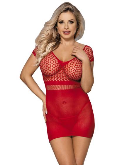 SUBBLIME - 951924 ROBE COURTE EN CROCHET ROUGE TAILLE UNIQUE